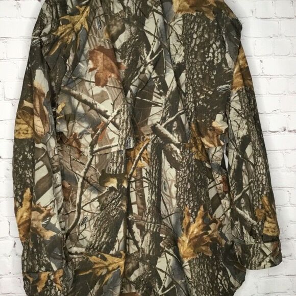 VTG Winchester Men Vented Lightweight Hunting Camo Long Sleeve Button Up Shirt L - Picture 6 of 12